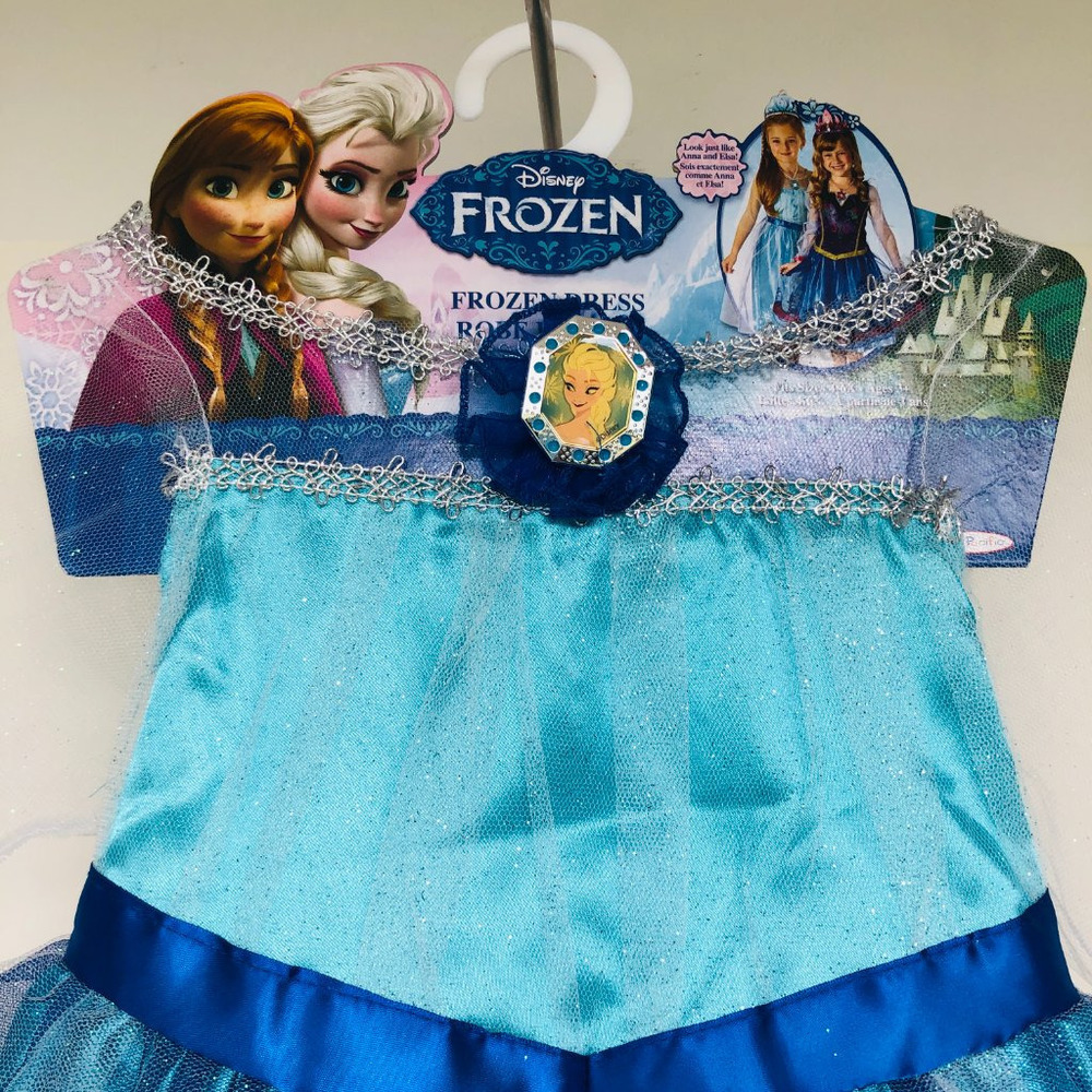 Disney Frozen Elsa Dress Up Costume Outfit 4-6X Girls Gift Party New w/Tag - Picture 7 of 15